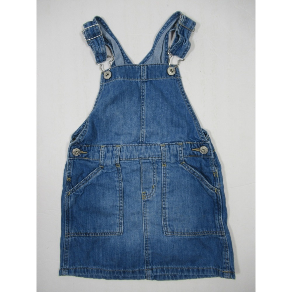 OshKosh Overall Dress Girl Size 5 Blue Denim Cotton